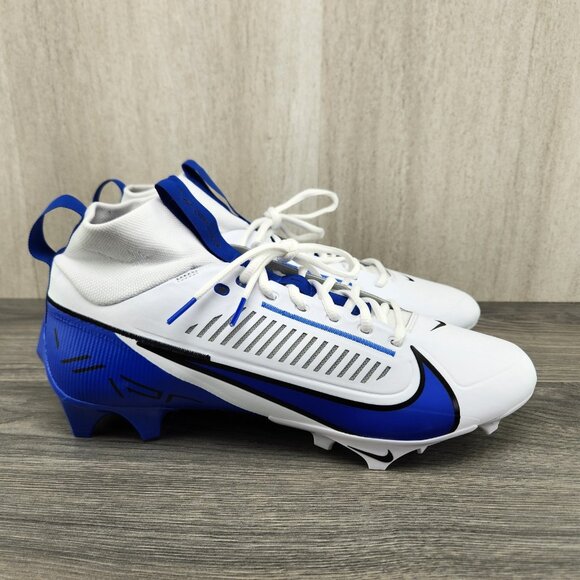 Nike Vapor Edge Pro 360 2 TB Size 13 Mens White Blue Football Cleats - Picture 2 of 12